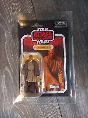 Buy Star Wars Attack Of The Clones Mace Windu Action Figure Vintage Collection • 15£