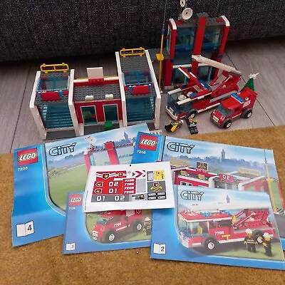 Buy Great LEGO City Fire Station (7208) 100% Complete Set  *NO BOX*  B245 • 39.99£