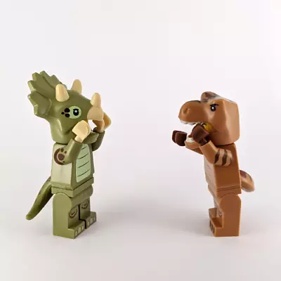 Buy Lego Triceratops & T-Rex Costume Minifigure Set - Collectable Lego Minifigures • 19.99£