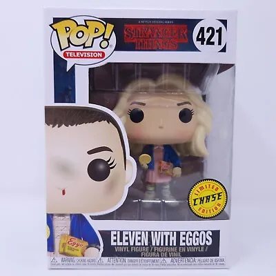 Buy Funko Pop | Eleven With Eggos Wig Chase | Stranger Things No. 421 FREE Protector • 14.95£