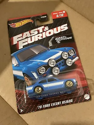 Buy Ford Escort RS1600 Fast And Furious Blue -  Hot Wheels - Shipping Combined Rare • 8.99£
