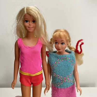 Buy Vintage Barbie Lot SKIPPER Twist N Turn Sausage Curl 1967 Taiwan & 1966 Sunset • 63.63£