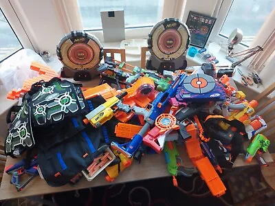 Buy Massive 39 Nerf Gun Collection Complete With Ammo, Mags & Targets & Accessories • 103£
