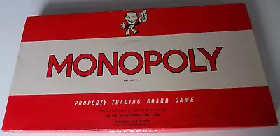 Buy Vintage Waddington Monopoly Board Game 1961 Classic Red Long Box Complete • 15£
