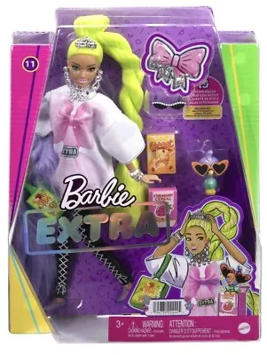 Buy Barbie Extra 11 Fluo Green Hair Doll Hdj44 • 23.51£
