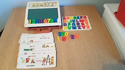 Buy Vintage Fisher Price School Days Desk With Letters And Stencils 70s • 25£