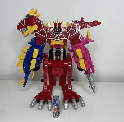 Buy Power Rangers Dino Charge Red T-Rex Zord Megazord With Stego And Tricera Zord • 39.95£