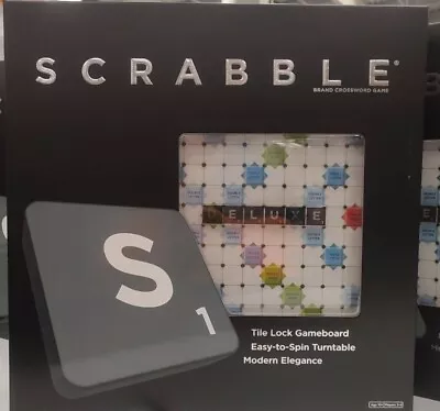 Buy Scrabble Deluxe BRANDCROSS WORD GAME Turntable Board Game New  • 79.90£