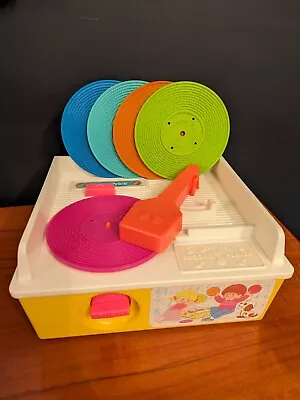 Buy Vintage Music Box Record Player - Fisher Price 1986, Including 5 Discs - Working • 30£