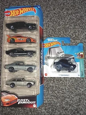 Buy Hot Wheels Fast And Furious 5 Pack And Tooned Charger Supra Mustang Chevelle... • 20.99£
