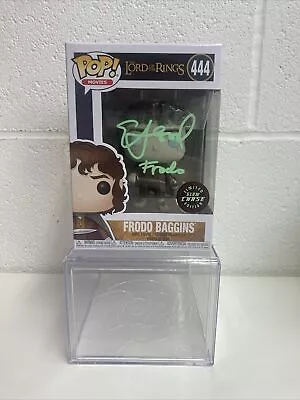 Buy Funko POP! The Lord Of The Rings Chase Frodo Baggins #444 Signed By Elijah Wood • 220£