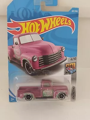 Buy Hot Wheels Diecast 2018 HW Metro 4/10 52 Chevy Pick Up Truck 207/365 - Pink • 7.65£