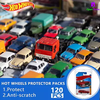 Buy 120 Pcs Protector Case Car Compatible With For Most Collectibles Hot Wheels Cars • 162.19£