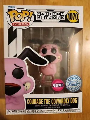 Buy Funko POP! Cartoon Network #1070 Courage The Cowardly Dog - Flocked • 24.99£