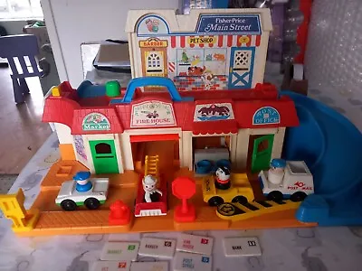 Buy Fisher Price Main Street Vehicles Figures & Playground Little People Vintage Toy • 14.99£