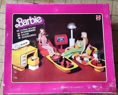 Buy Vintage 1977 Barbie Living Room VGC, Complete Box + Lamp! 🙂 • 47.19£