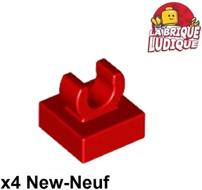 Buy LEGO 4x Tile Modified Clip Plate 1x1 Red/Red 15712 NEW • 1.24£