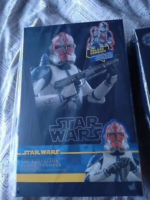 Buy Star Wars Hot Toys  501st Clone Trooper Deluxe Clone Wars TMS023 1/6 Figure UK • 300£