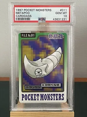Buy Pokemon 1997 Bandai Carddass PSA 10 Metapod Gem Mint - Pop 10 • 145.61£
