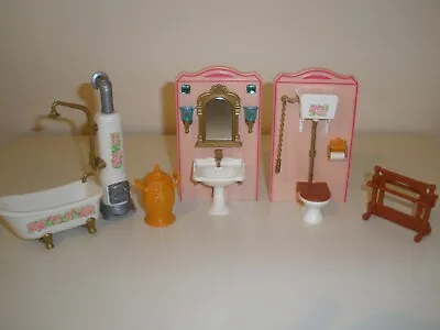 Buy Playmobil Victorian Mansion, Dolls House Bathroom Furniture Set. • 15£