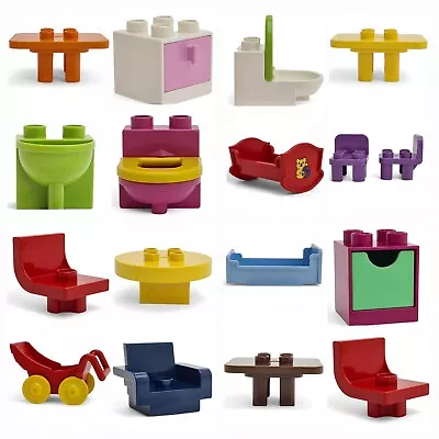 Buy LEGO Duplo Furniture, Spare Parts Chairs, Table, Bed, Sink, Toilet.. • 0.99£