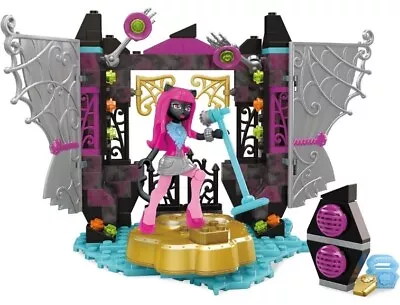 Buy Monster High Mega Bloks Stage Fright Set Catty Noir Black Cat Singing Music RARE • 9.99£