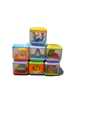 Buy Fisher Price Peek A Boo Blocks Sensory Learning Play Baby Cubes X 7 Bundle • 7.99£