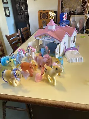 Buy VINTAGE MY LITTLE PONY SHOW Stable . And 9 Immaculate Ponies • 16£