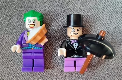 Buy LEGO Joker + Penguin Minifigure From Jokerland Set 76035 Genuine DC SH206 SH060 • 12.95£
