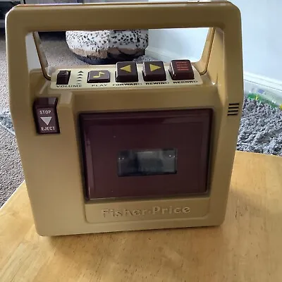 Buy Vintage 1980s Fisher Price Toy Brown Cassette Player Tape Recorder • 44.99£