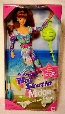 Buy Barbie Hot Skatin’ Midge Mattel 13393 Vtg 1994 In-line & Ice Skating • 61.57£