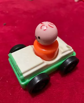 Buy Vintage Fisher Price Little People Play Family Boy In Green Car. • 5£
