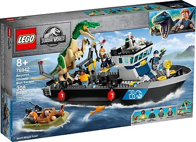 Buy 🌟NEW🌟 Lego Jurassic World 76942 Baryonyx Dinosaur Boat Escape Set 🌟RETIRED🌟 • 99.95£