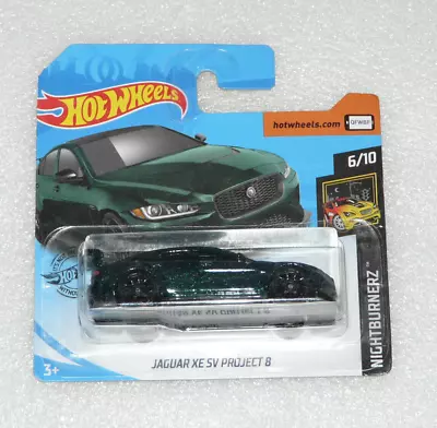 Buy New Hot Wheels Jaguar Xe Sv Project 8 Green Short Card Nightburnerz Rare 171/250 • 7.99£