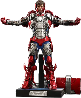Buy Marvel Iron Man Tony Stark Mark V Suit Up Deluxe Ver. Hot Toys Sideshow MMS600 • 432.93£