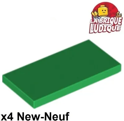 Buy LEGO 4x Tile Plate Smooth 2x4 With Groove Green/Green 87079 New • 2.46£