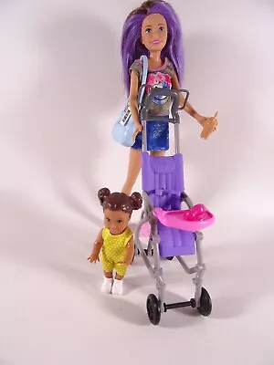 Buy Barbie Sister Skipper Dark Skinned Chelsea Babysitter Play Set (12148) • 20.53£