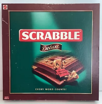 Buy Scrabble Board Game Deluxe Edition With Turntable & Racks • 29.99£