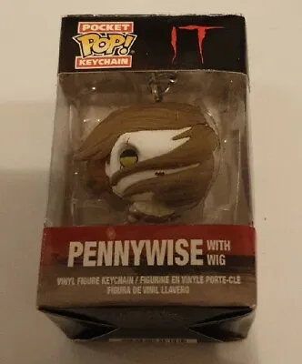 Buy Pennywise With Wig IT Funko Pocket POP! Keychain Keyring Vinyl Figure In Box • 8.50£