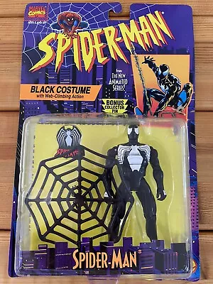 Buy Marvel Spider-Man Black Costume Toy Biz 1995 Figure • 25£