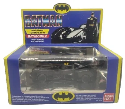 Buy Vintage Bandai Batman Batmobile Motorised Turbo Speed Diecast Model Mint Boxed • 25£