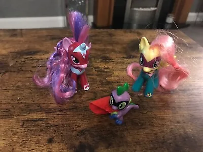 Buy My Little Pony Power Ponies Set With Spike Dragon Fluttershy Twilight Sparkle • 4.99£