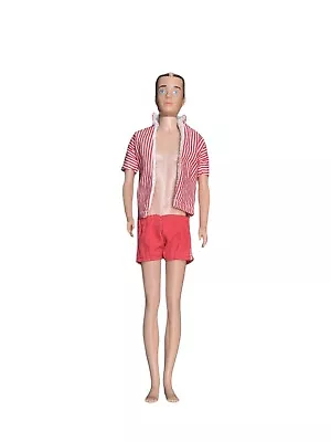 Buy 1960 Vintage Barbie's Ken MADE IN USA Brunette With Original Swimsuit Top Trunks • 189.45£