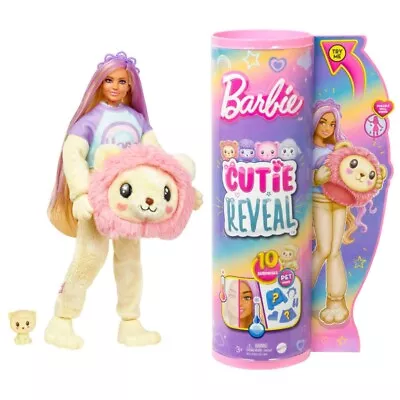Buy Mattel Barbie Cutie Reveal Lion Plush Costume Doll, Blonde Hair, 10 Surprise • 35.17£