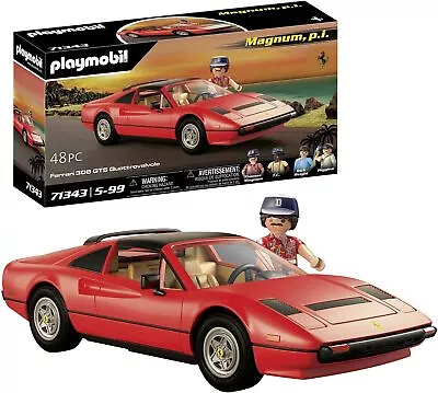 Buy Playmobil Famous Cars Magnum，P.I. Ferrari 308 GTS Quattrovalvole 71343 • 46.66£