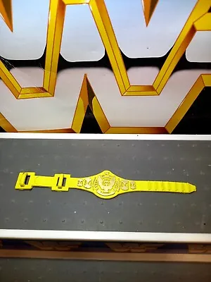 Buy Wwf Hasbro Yellow Championship Belt Custom Wwe Wrestling • 8£