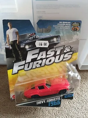 Buy Fast And Furious Mattel 1/55 CHEVY CORVETTE 1966 F8 30/32 New. • 5£