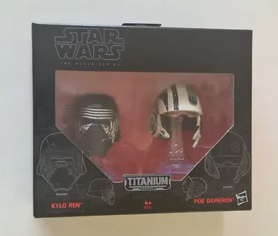 Buy Star Wars The Black Series Titanium Series Kylo Ren & Poe Dameron Diecast Helmet • 15.75£