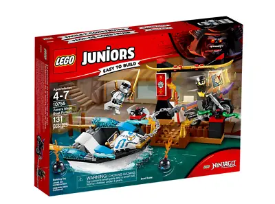 Buy Lego 10755 Juniors Zane's Ninja Boat Pursuit 131 Pcs Age 4-7 ~NEW Lego Sealed ~ • 21.90£