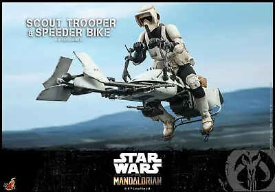 Buy Star Wars Hot Toys Mandalorian Scout Trooper & Speeder Bike TMS017 New Sealed UK • 350£